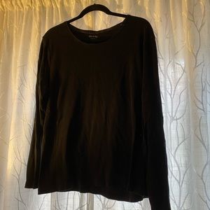 Ladies XL black crew neck top